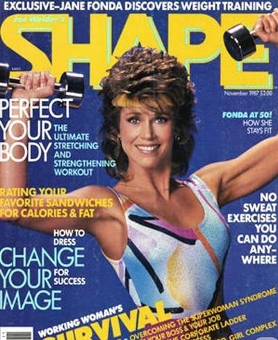 The November 1987 cover of Shape magazine with Jane Fonda